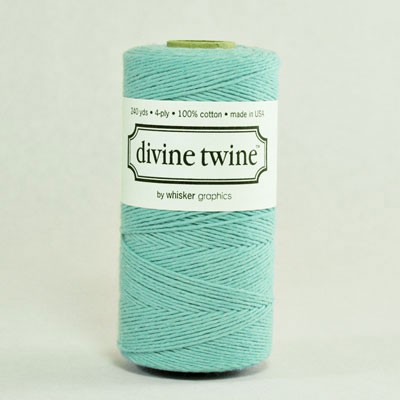 Solid teal twine