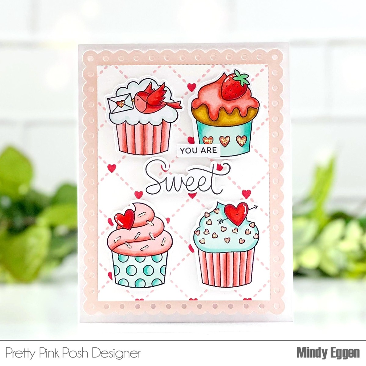 Pretty Pink Posh Valentine Cupcakes stamp set
