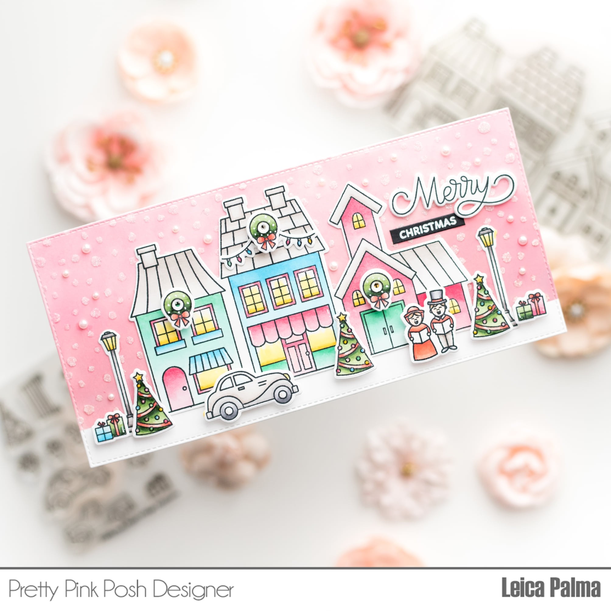 Pretty Pink Posh Village stamp set
