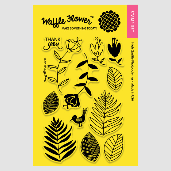Waffle Flower Leafy Stamp Set