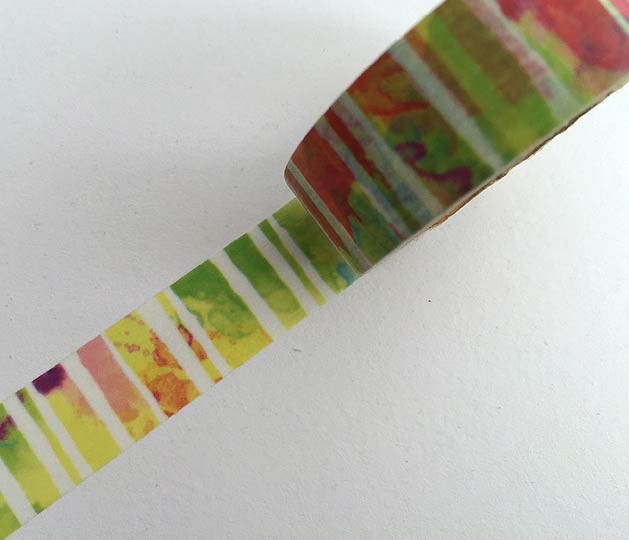 Watercolored Stripes Washi Tape