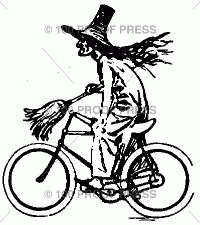 100 Proof Press Witch on Bike 36
