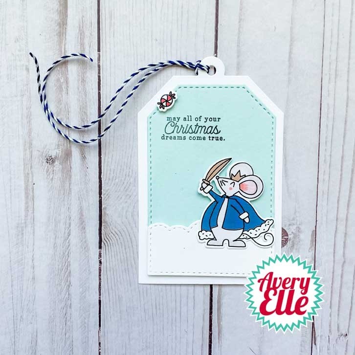 sale - Avery Elle Christmas Dreams Clear Stamps ST-21-35 and die