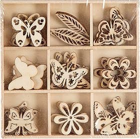 Mini Wood Laser Cut Shapes