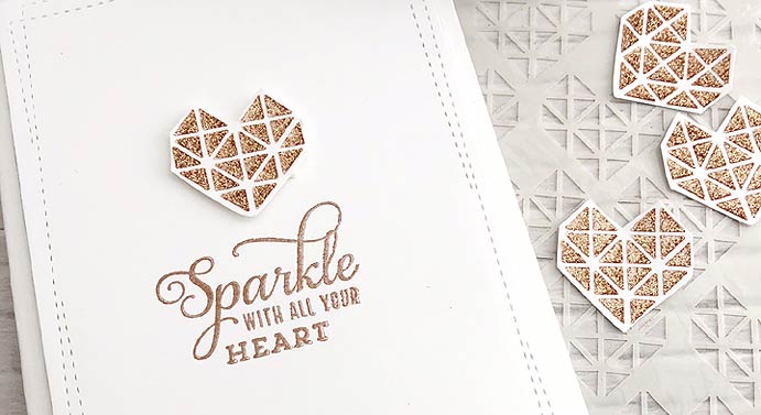 Rose gold sparkle